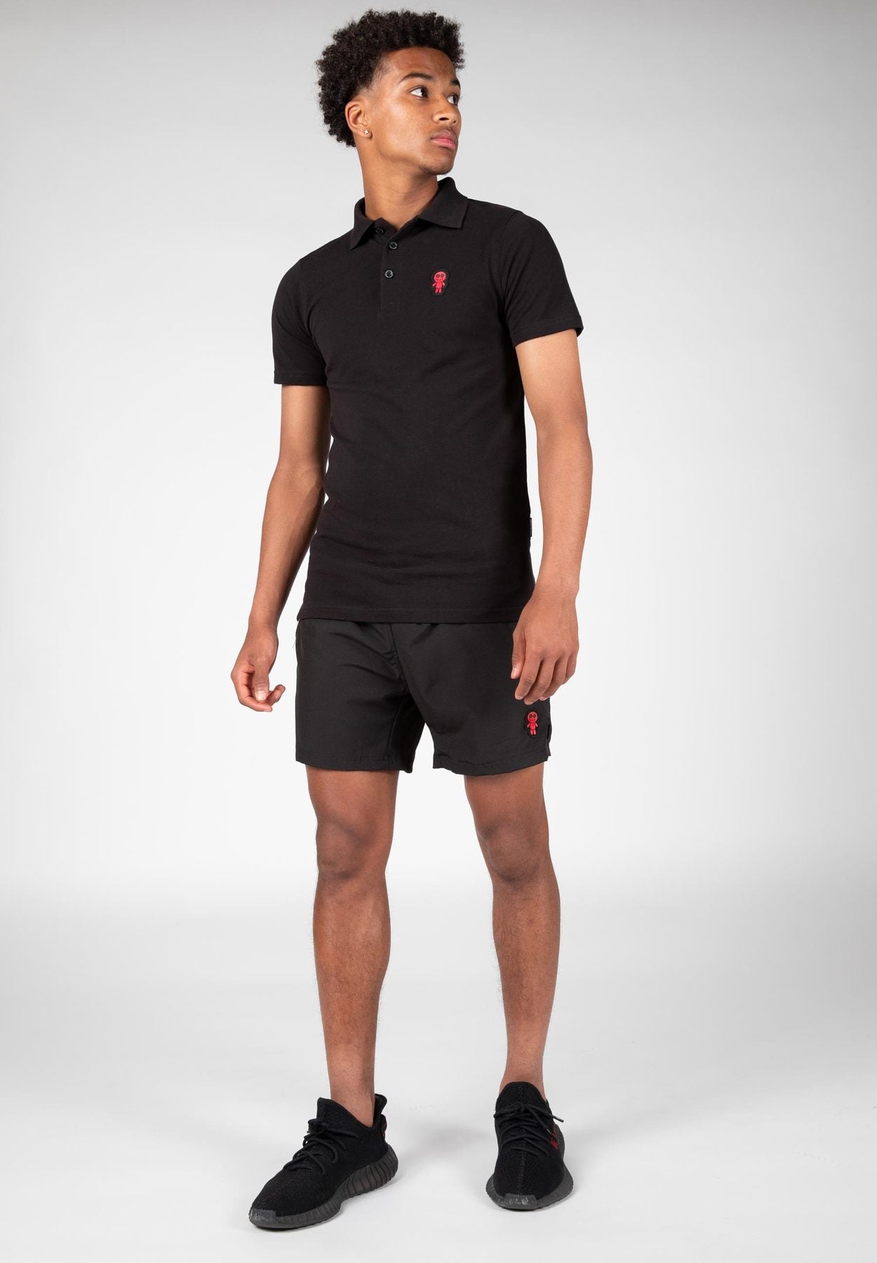 VOODOO POLO T-SHIRT - BLACK/RED